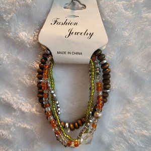 NWT 4 Strand Elastic Multicolor Bracelet